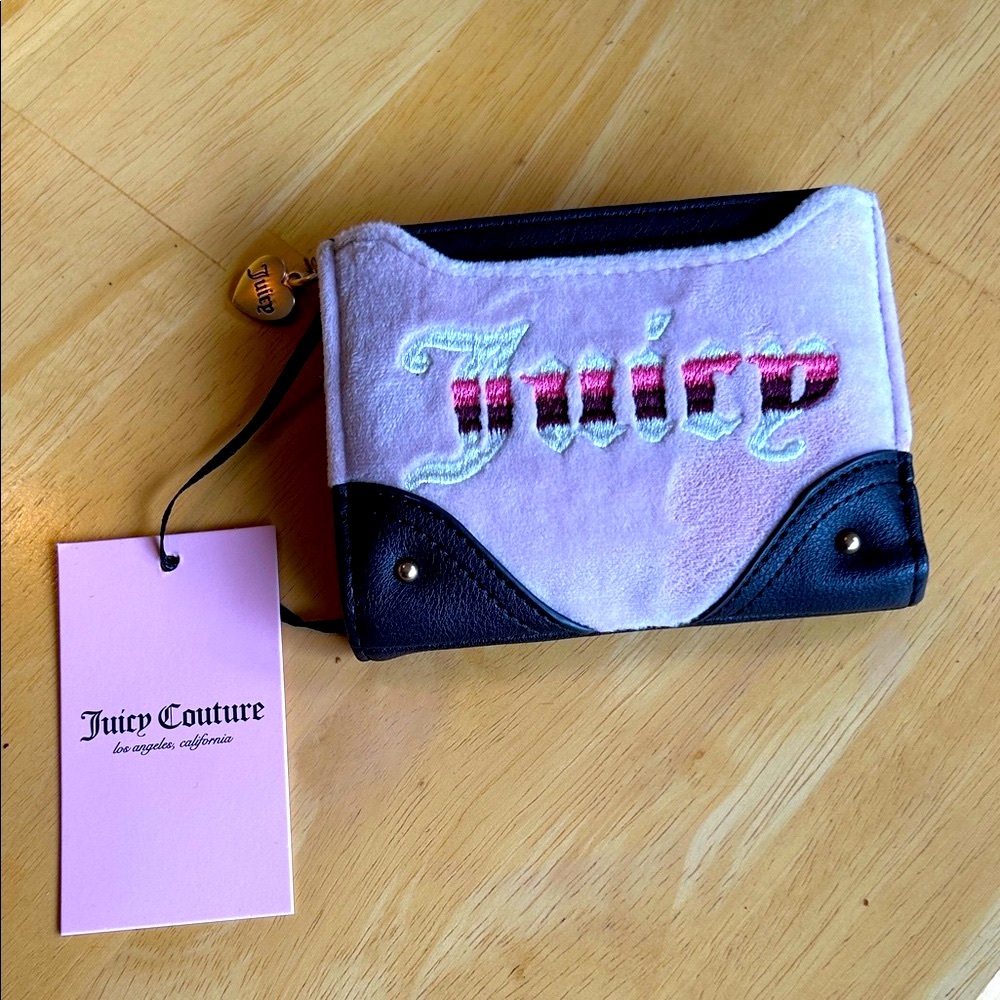 Juicy Couture Black and Pink Wallet
